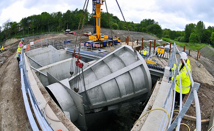 Hydro-Brake® Flood installation as part of the flood alleviation scheme at Wigan, UK 