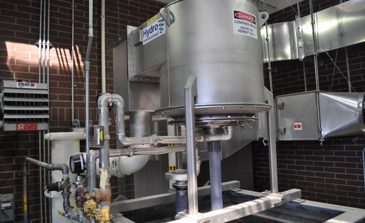 SlurryCup mounted on a Grit Snail clarifier