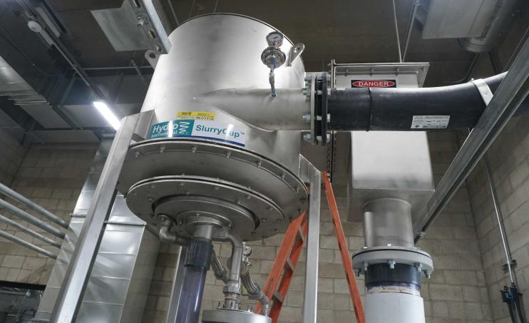 Single SlurryCup system influent side