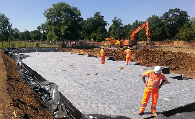 Stormcell® stormwater storage system installation, Southwark, UK