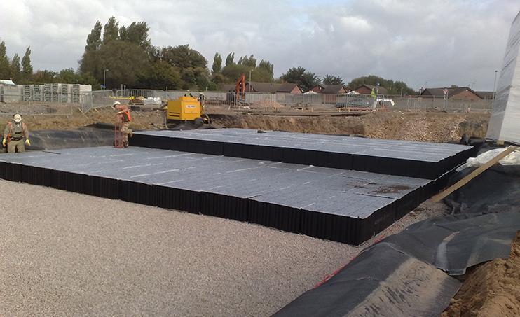 Stormcell® stormwater storage system installation, UK