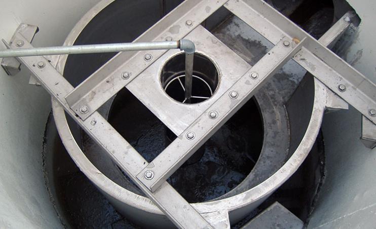 Top view in-sity Grit King grit remova