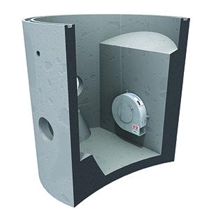 Hydro-Brake® Optimum pre-fitted in a concrete chamber